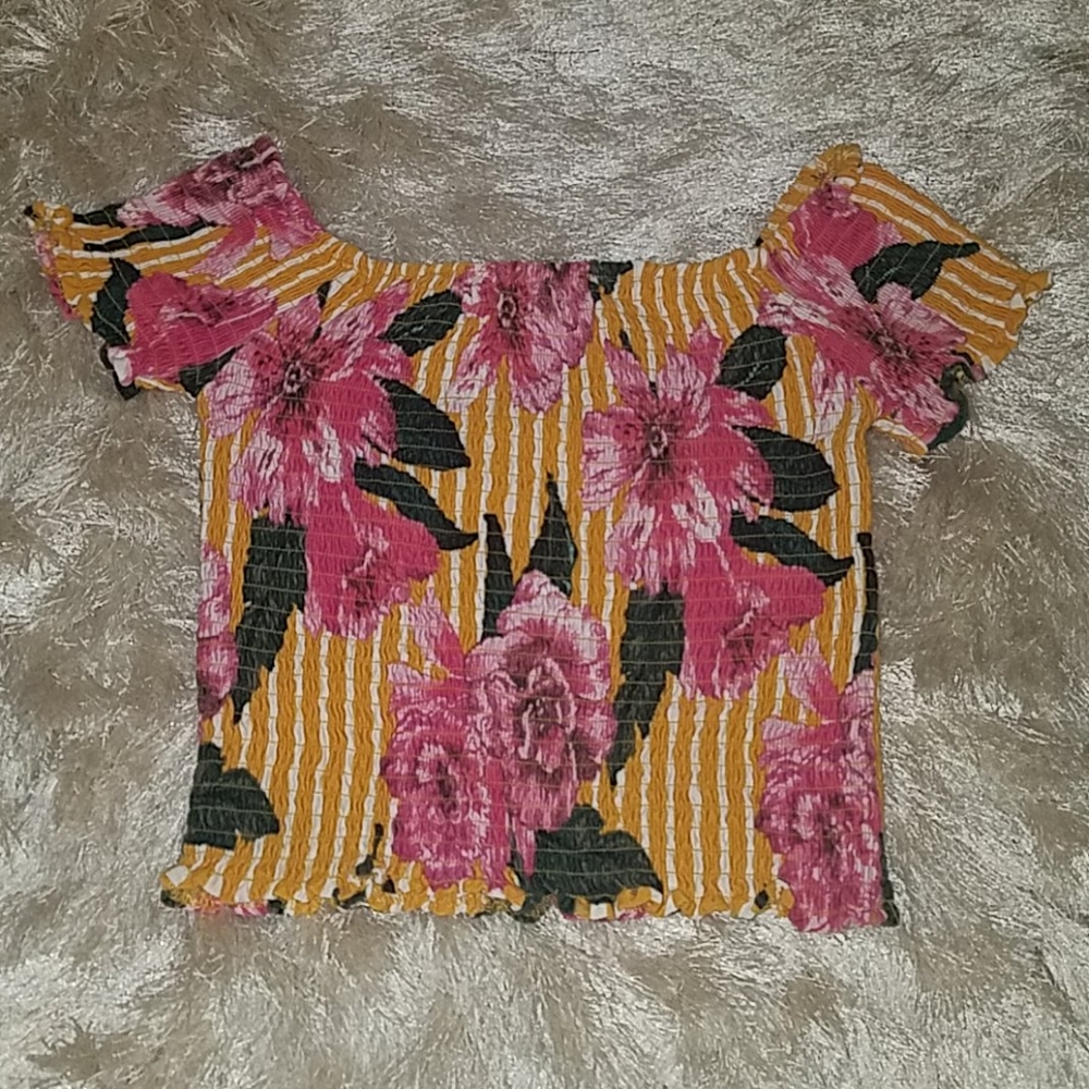 Off the shoulder crop top